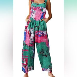SHUYUN Womens boho summer overalls